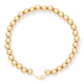pearl heart juno bracelet (5mm)