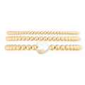 pearl heart juno bracelet triple stack (3+4+5mm)