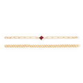 birthstone + gabi curb bracelet stack