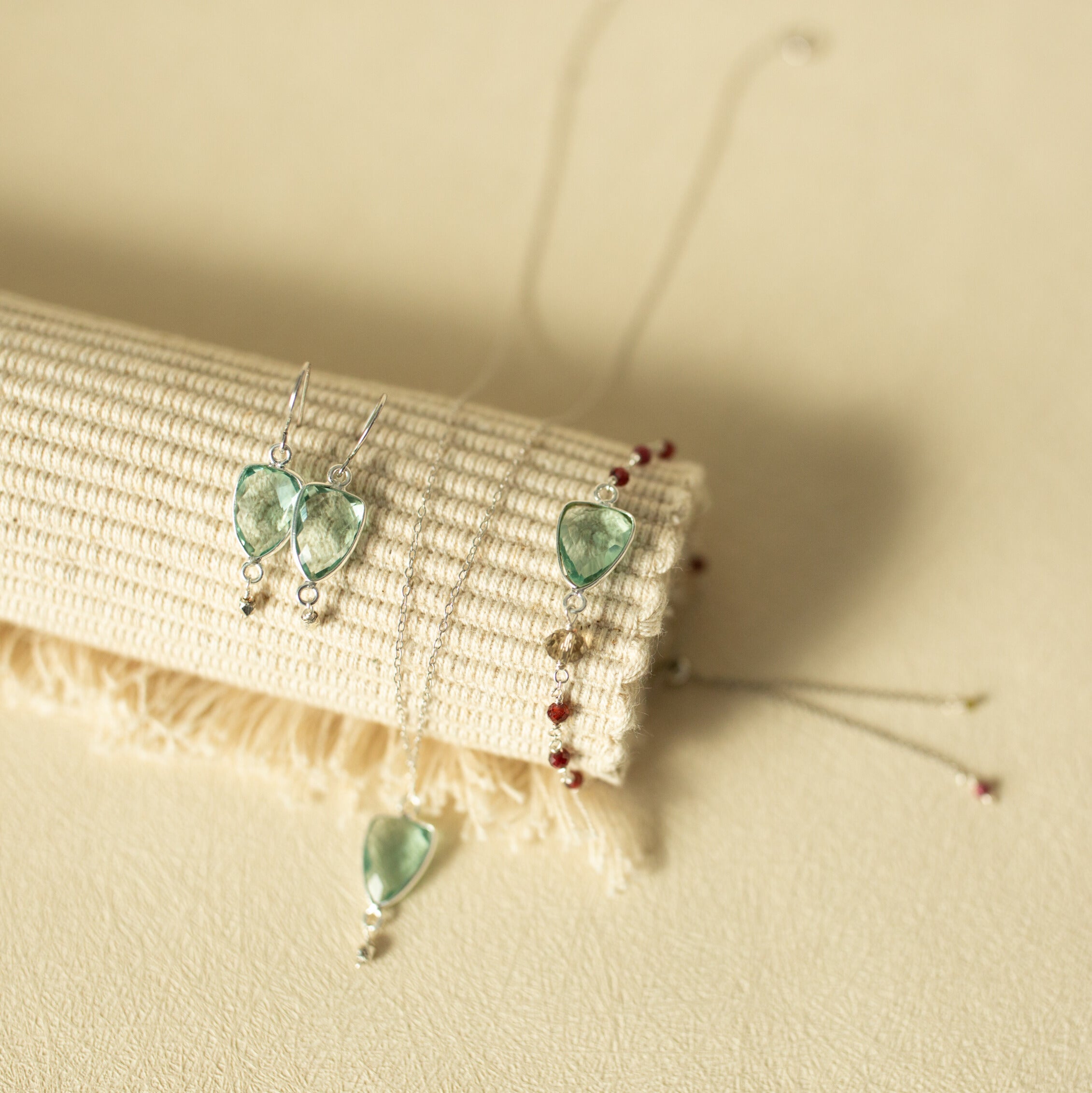 Green Amethyst Silver Isla Bracelet