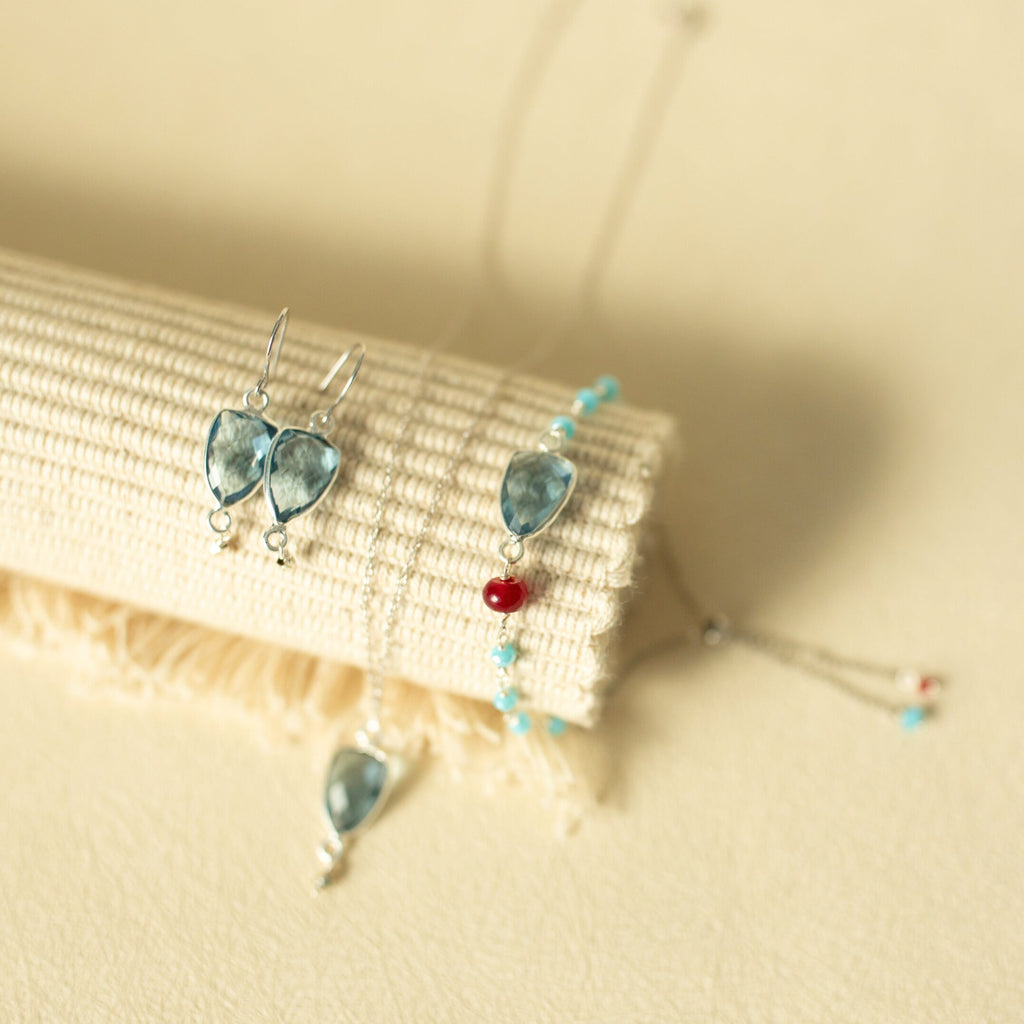 London Blue Quartz Gold Isla Bracelet