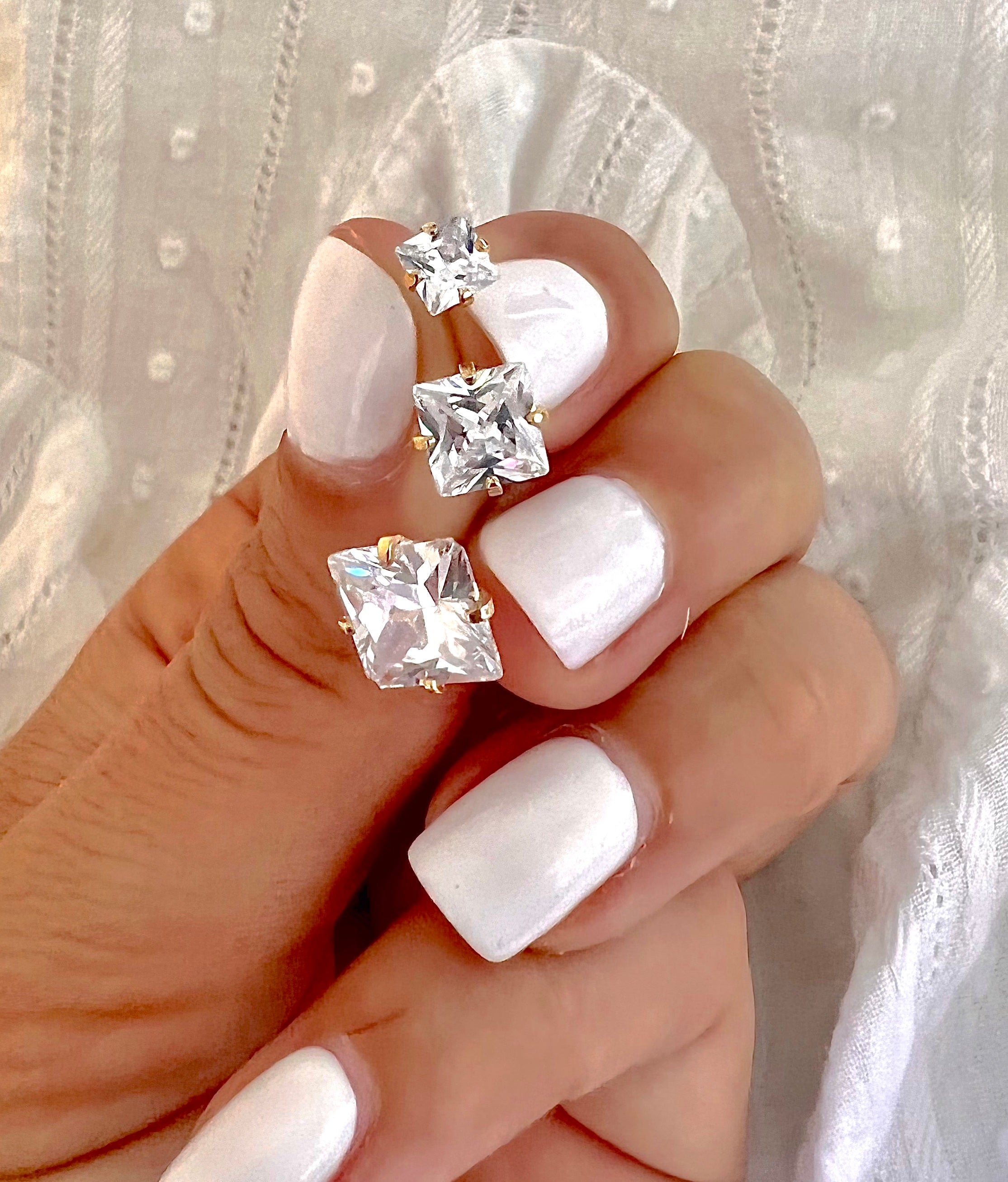 Princess Cut Stud