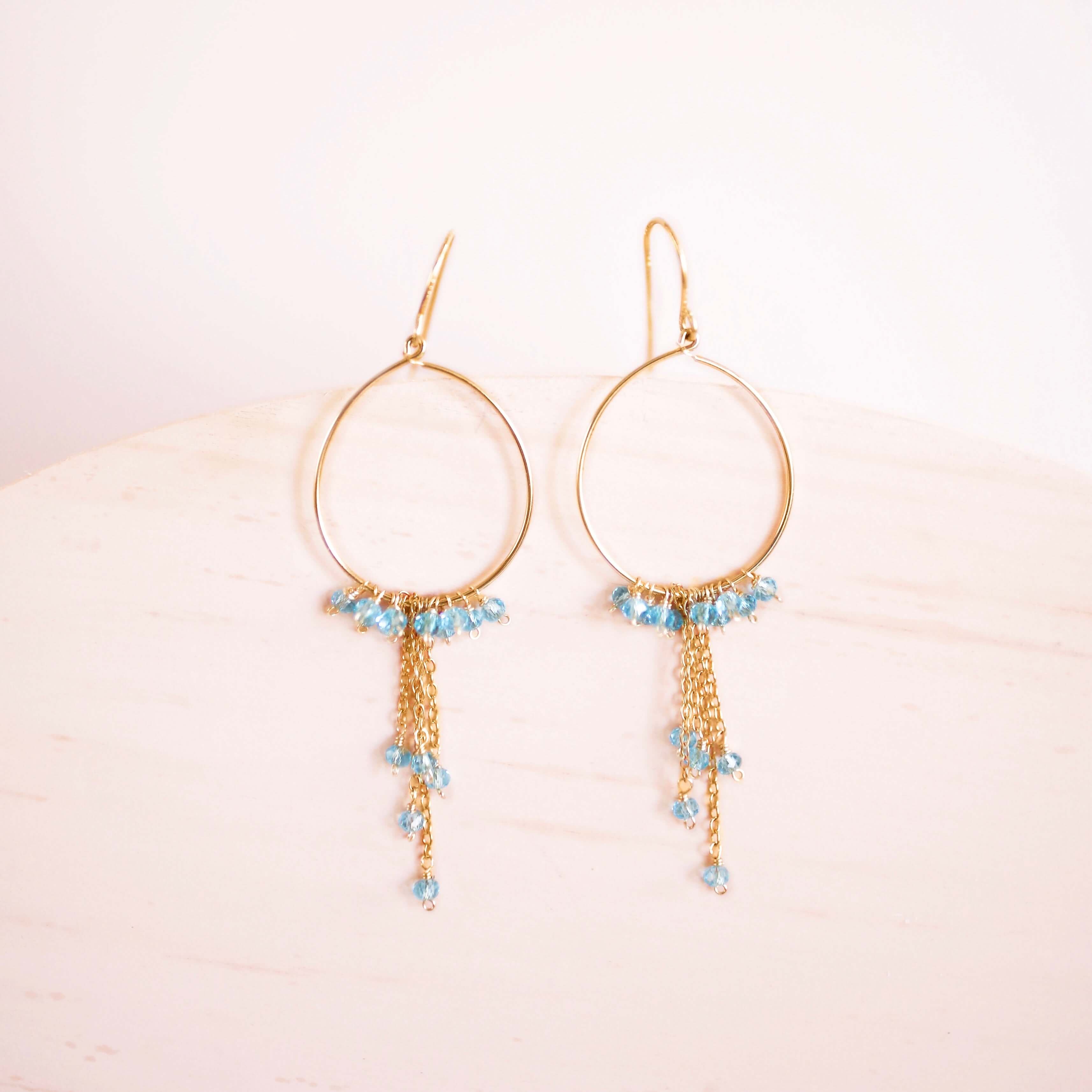 Green Apatite Mini Swing Earrings