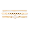 pearl cross juno bracelet triple stack (3+4+5mm)