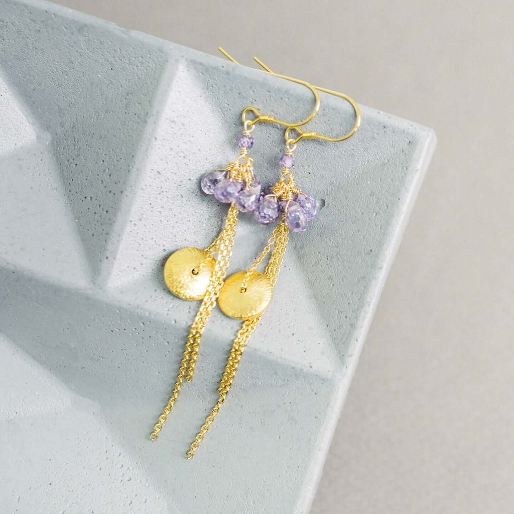 Aquamarine En Pointe Earrings