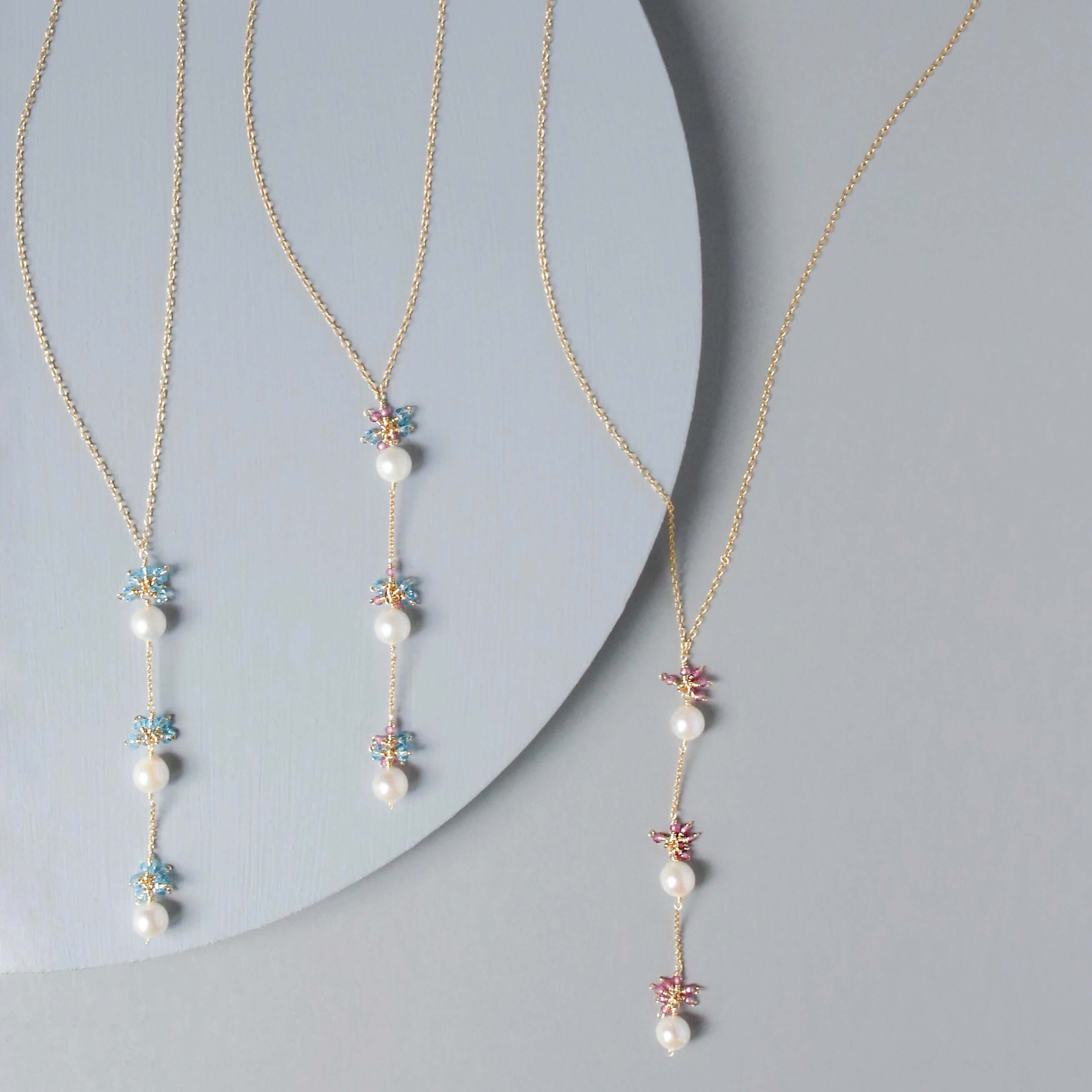 Pearl and Gemstone Necklace Collection